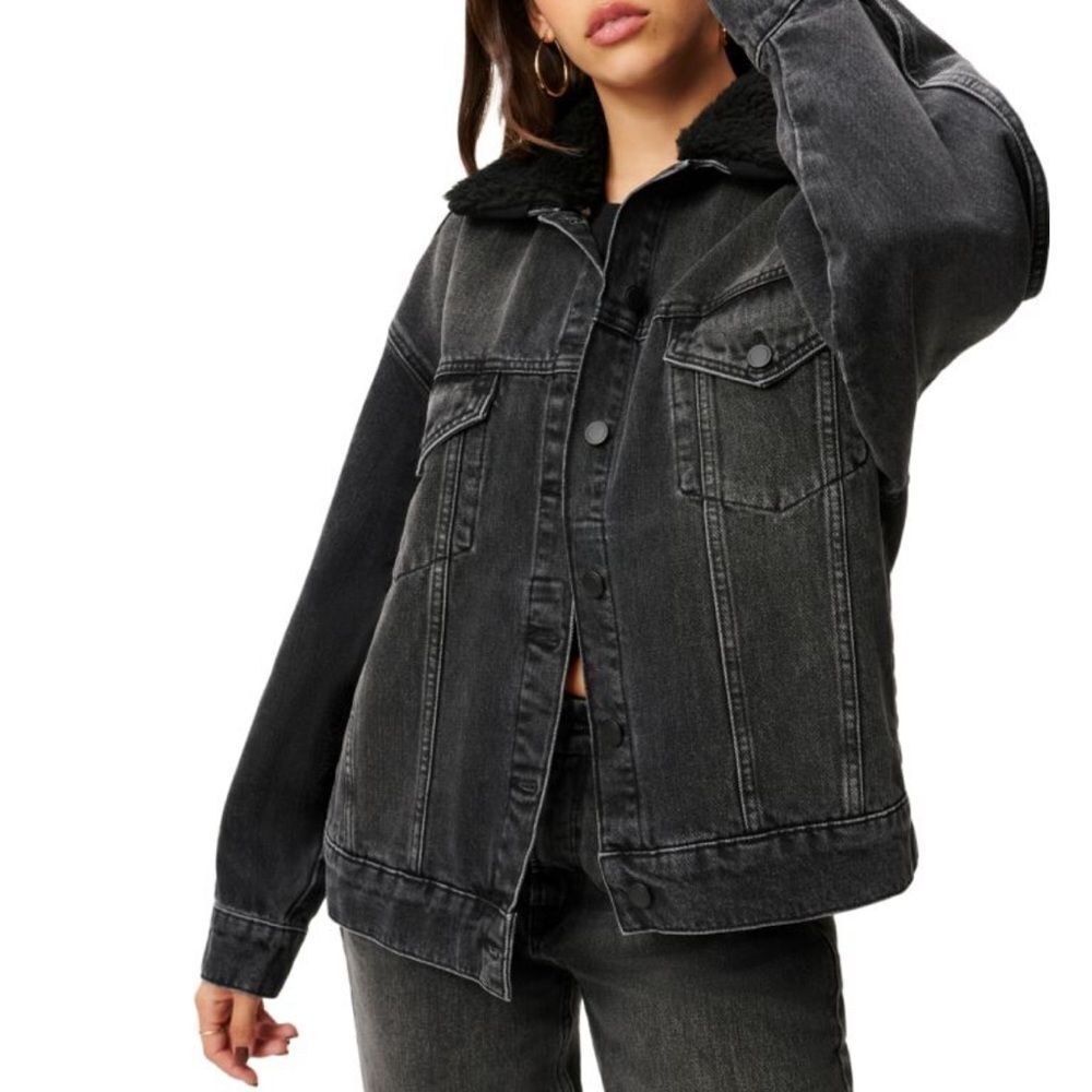 NWTs Good American Oversized Trucker Jacket Size Large